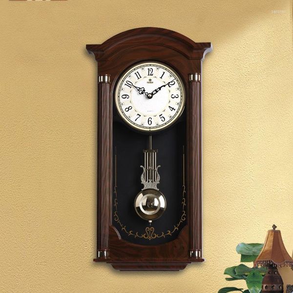 Wanduhren Chinesische Kreative Große Uhr Retro Shabby Chic Pendel Relogio De Parede Geschenkideen Wohnzimmer Dekoration LQQ15YH