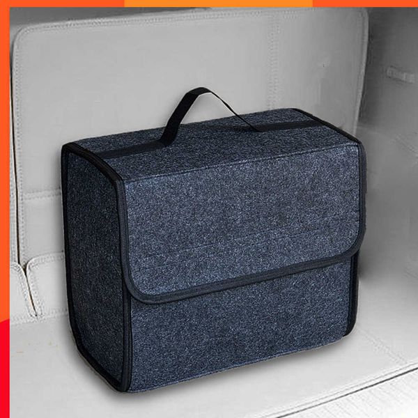 Bolsa de armazenamento de carros de carro New Bolsa de porta-malas Caixa de armazenamento de pano de feltro Bolsas de contêiner de carga automática Bolsas de arrumação Multi-Pocket Bacs Acessórios de carro