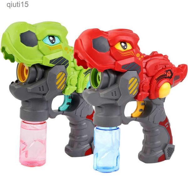 Toys de armas Dinosaur Bubble Machine Kids Toys Large Gatling Bubble Gun Toy Plástico Toy Outdoor Automático Bolhas Blower Dropship T230522