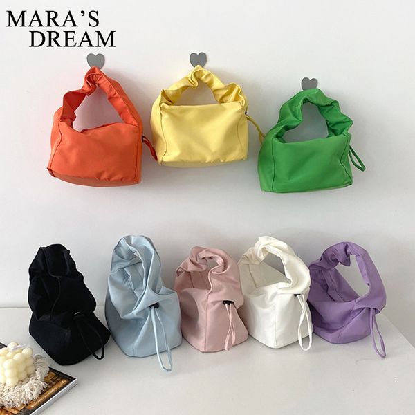 Bolsas de cintura Maras Dream Fashion Tote Bag plissado Handbag feminino Girl Allmatch Candy Colors Bolsa Subra axila Mini 230520