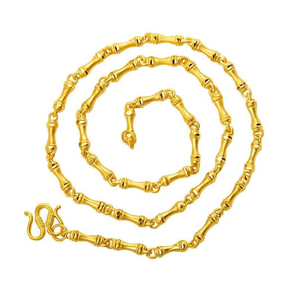 Halsketten verblassen nicht, 24 Karat Gold gefüllte Halskette für Männer und Frauen, feines Bijoux Hiphop Collares Naszyjnik-Schmuck, Goldkette, Halsketten, Unisex, Geschenk