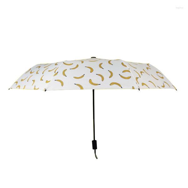 Guarda -chuvas leve guarda -chuva de sol anti -UV portátil portátil três parasols esgotados ao ar livre criativo Kawaii AMBRELLA B