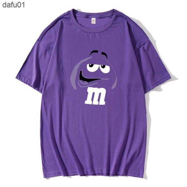 Erkek Tişörtleri M M's Chocolate Candy Karakter Yüz Tshirts Kısa Yeni Vintage T Shirt Erkeklerin Amazing Teps Tişörtleri Leeve Üstler L230520 L230520