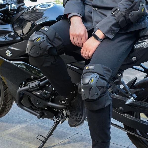 Motorrad Rüstung Elektrische Fahrrad Knie Pads Mit Reflektierende Streifen Schutz Getriebe Set Für Radfahren Radfahren Sport