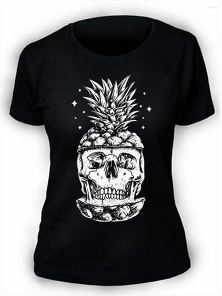 Magliette da uomo Skull Pineapple Ladies T-Shirt S-2Xl Sp4 Maglietta alla moda di marca