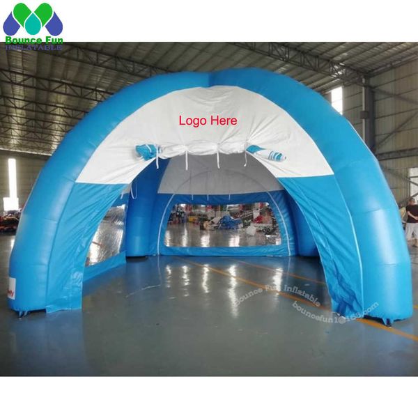 Aertigante PVC PUVERDIDA PUBLICIDADE ÁGUA INFLACIDADE Aranha Gazebo Arch Dome Event Station com paredes 4 s grátis para feira de traders