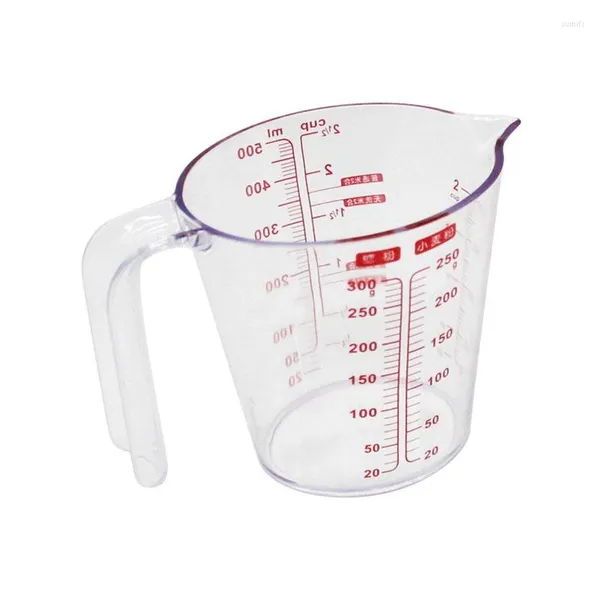 250 ml / 500 ml Set di tazze multifunzionali con manico trasparente Scala in plastica Bicchiere graduato Utensili da cucina Cucina