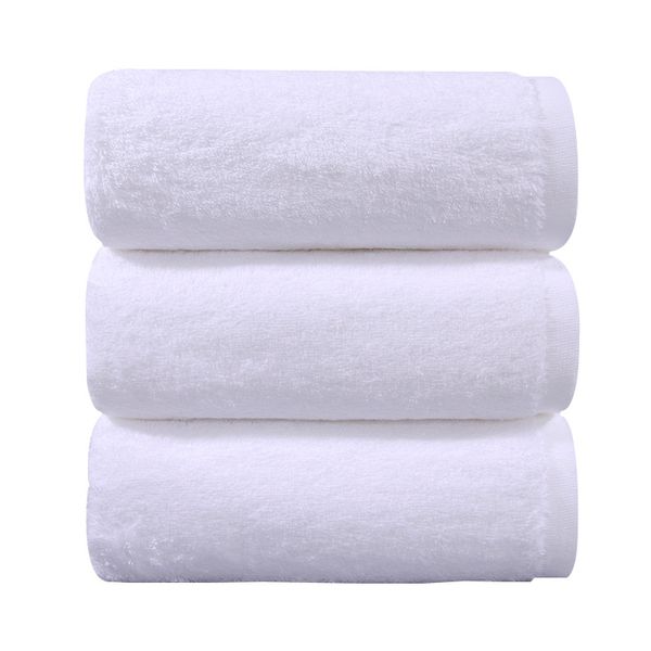Toalha de banho de algodão orgânica branca Conjunto de toalhas de luxo para homens Hotel de banheiro adultos 70*140 40*70 Frete grátis