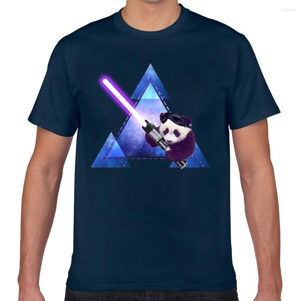 Erkekler Tişörtleri Üstleri Gömlek Men Panda Lightsaber Outsruge Vintage Baskı Erkek Tshirt