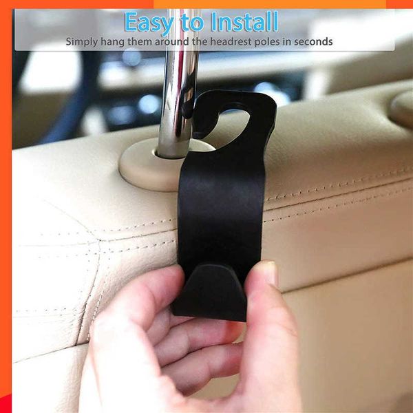 Neue 1Pc Auto Sitz Kopfstütze Haken für Auto Hinten Sitz Organizer Aufhänger Lagerung Halter für Handtasche Geldbörse Taschen Kleidung innen Zubehör