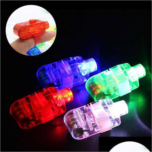 Favor Favor Light Lights Finger Ring Plashing Halloween Presentes de aniversário de Natal Festival Night Night Toys Luminous Drop De Dht2z