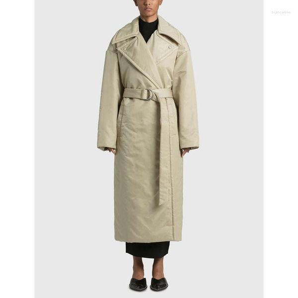 Trench da donna con intaglio Donna impermeabile di media lunghezza Giacca a vento lunga 2 colori 2023 Donna Fashsion Giacca Parka Cappotto Top con fasce