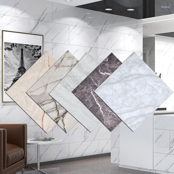 Adesivos de parede 30 30 cm de mármore moderno telha grossa de papel de parede auto-adesivo de banheiro cozinha decoração de quarto diy