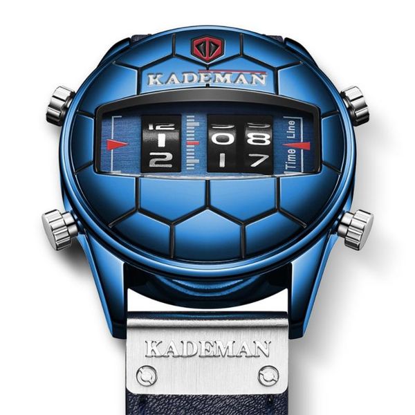 Нарученные часы творческие мужские мужские смотрят роскошные кварцевые наручные часы Геометрическая форма Relogio Masculino Football Patter