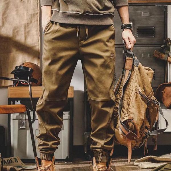 Мужские винтажные штаны-карго, мужские повседневные штаны для бега, длина, военная мужская уличная одежда, мужские рабочие тактические спортивные брюки