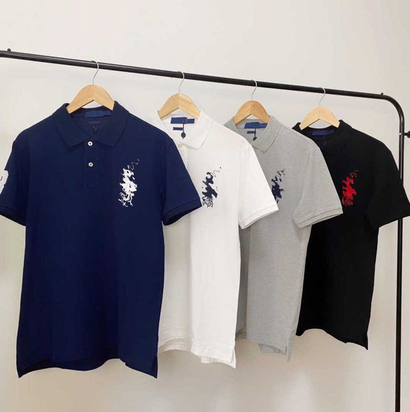 Tasarımcı Tops Polo Erkek Paul Tshirts Büyük At Amerika RL Nakış Mektubu 3 T-Shirts Baskı Polos Yüksek Kaliteli Yaz Nefes Alabilir Tasarım 85ess