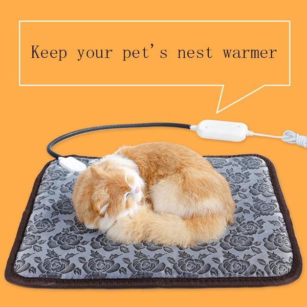 Mobili per letti per gatti Coperta elettrica per animali domestici Impermeabile anti-morso e resistente all'usura Tappetino per cani a temperatura costante a tre livelli