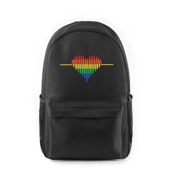 Rainbow Color Student School School Backpack Bag Men and Women Casual Models 0522