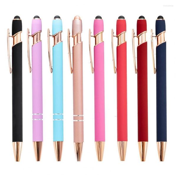 12шт Ballpoint Pen Press Design Aluminum Gel Prens School Office