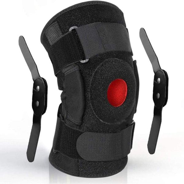 Equipamento de proteção 1 pedaço do suporte de joelho feminino masculino Suporte ajustável Pads de malha aberta Ginásio Proteção da dor da articulação para artrite esportiva 230520