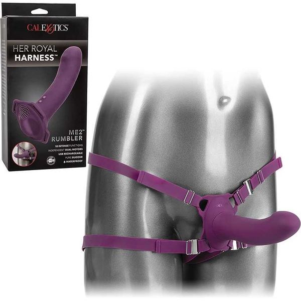 presa di fabbrica CalExotics ME2 Rumble Probe Vibratore a nastro in silicone impermeabile ricaricabile -10 funzioni vibrante coppia adulta sex toy Viola