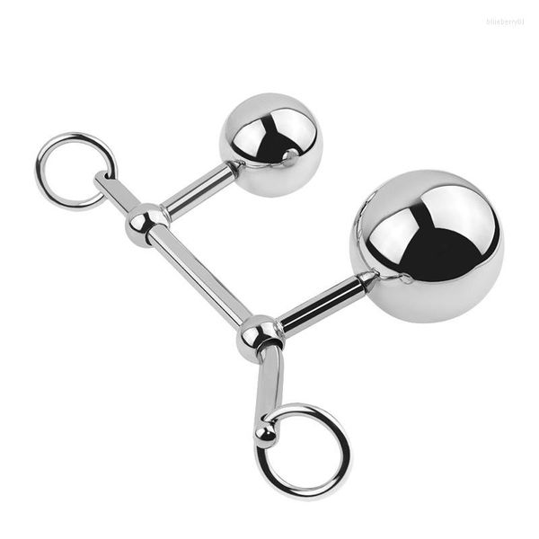 Cockrings aço inoxidável anquicho macho metal de metal duas bolas removíveis Minchas buplug fetish escravo brinquedo para mulheres mulheres