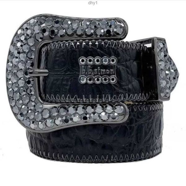 2022 Designer Bb Ceinture Simon Ceintures pour Hommes Femmes Brillant Diamant Noir sur Bleu Blanc Multicolore avec Bling Strass Comme Cadeau 8owcl