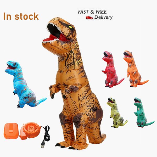 Thema Kostüm Dinosaurier aufblasbare Kleidung ausgefallenes Maskottchen Anime Halloween Party Rollenspielkostüme Erwachsene und Kinder lustiges Dinosaurier-Cartoon-Set 230520