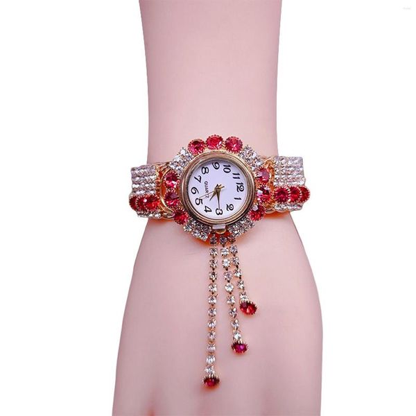 Orologi da polso Classic Casual Elegant Watch Pointer Tipo Pieno di strass per attività indoor o uso quotidiano NIN668