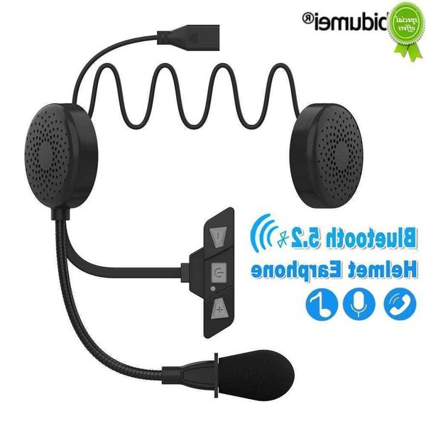 Auto Neue Motorrad Bluetooth 5,2 Helm Headset Drahtlose Freisprecheinrichtung Stereo Musik Player Lautsprecher Moto Noise Reduction Wasserdichte Kopfhörer