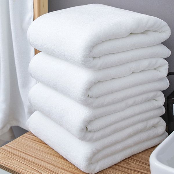 80 * 180/100 * 200 cm Asciugamano da bagno grande bianco Asciugamani da doccia in cotone spesso Bagno di casa Hotel Adulti Toalha de banho Serviette de bain