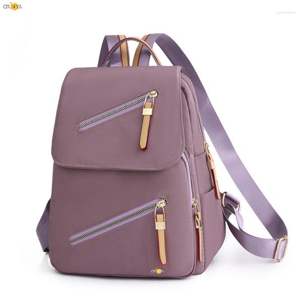 Bolsas escolares cfun ya moda feminina púrpura saco oxford mochila fêmea de grande capacidade para meninas adolescentes mochilas para estudantes