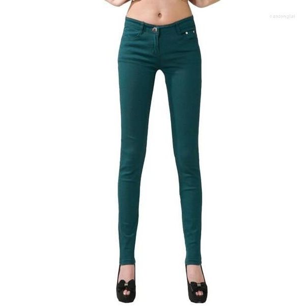 Calça feminina mulher lápis sólido 2023 meninas coloras doces de doce femme moda fin plus size pantalon 26-32