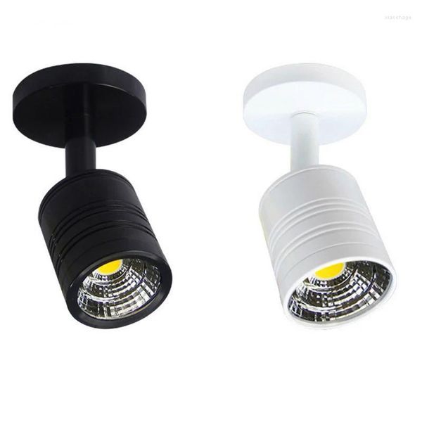 Lampada da parete Faretti a LED 7W COB AC12V 220V Lampade da soffitto a tubo flessibile Luce a binario per gioielli Vetrina da banco