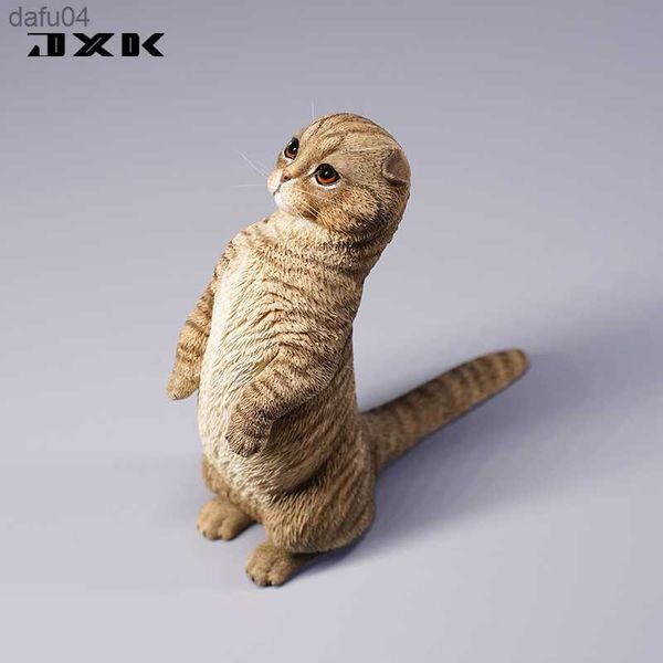 Anime Manga JXK 1/6 Resina Scottish Fold Cat 2.0 Garage Kit Statua per 12 pollici Action Figure Sence DIY L230522