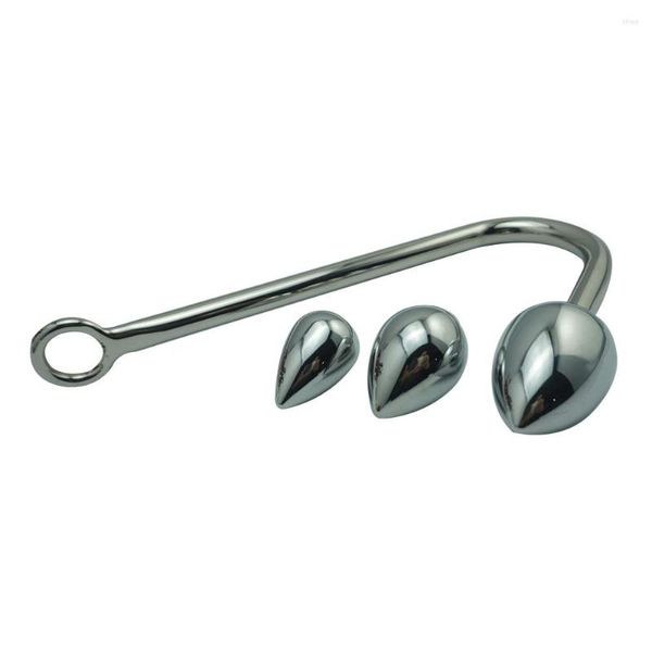 Brinquedos sexuais para casais Pequena cabeça de esfera grande e médio Escolha Metal Anal Hook Buplug Dilator Alluminum LigoLy Prostate Massager Toy Masculino