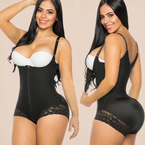 Intimo elasticizzato e modellante da donna Fajas Colombiani Cerniera Body Shaper Shapewear Vita da donna Allenatore Riduzione Cintura Pancia piatta Guaina dimagrante Dopo il parto