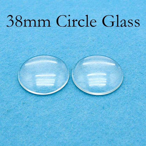 Cristal 500 peças 38mm cabochão de vidro redondo 1 1/2 Polegada círculos de vidro atacado transparente 1.5 ''capa de vidro abobadado para fazer jóias