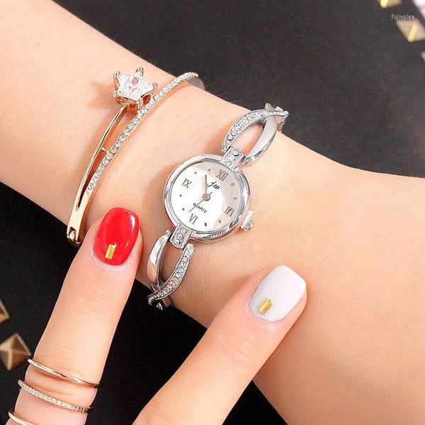Armbanduhren JW Top Marke Frauen Armband Uhr Luxus Strass Gold Kleid Uhr Mode Casual Student Geschenk Legierung Quarz