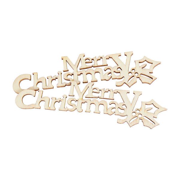 Decorazioni natalizie 10 pezzi Lettere di buon Natale in legno Tavolo artigianale in legno fai da te Decorazioni natalizie per la casa Natale Navidad Natal Regalo per feste di Capodanno
