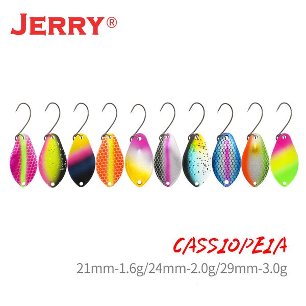 Angelhaken Jerry 2g 3g Ultralight Micro Area Forellenlöffel-Set Spinner Kugeln Glitzer UV-Farbe leuchtende Köder Set 230520