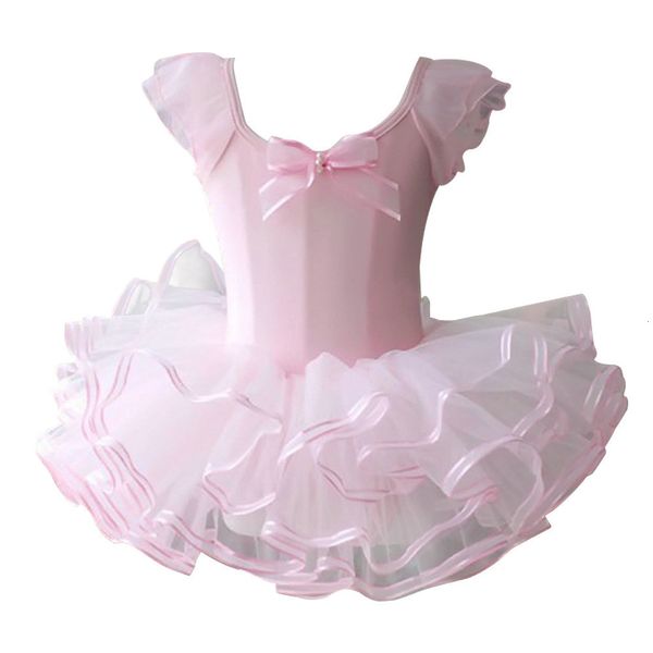 Abbigliamento da ballo Abbigliamento da balletto Costume da ballerina per bambini Sconto Tutu di balletto Vestito da tutu di balletto rosa / giallo Vestito da ginnastica per ragazze Body da ballo 230520