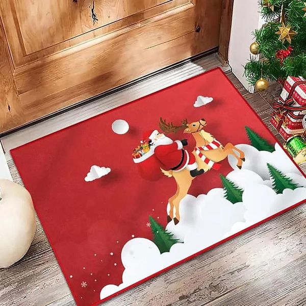 Tapetes de Natal do dia de Natal Carpet Super absorvente Microfiber Cozinha tape