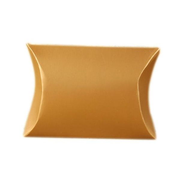 Sacchetti 100pcs Nuovo cuscino di carta kraft forma del matrimonio Scatole regalo scatole per caramelle borse borse da festa eco -friendly kraft packaging promotio