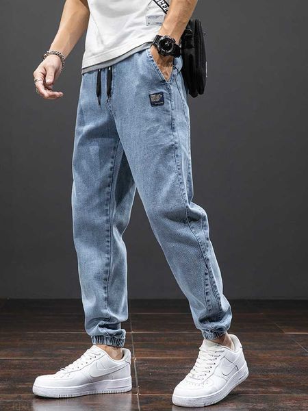 Pantaloncini da uomo Primavera Estate Nero Blu Cargo Jeans Uomo Streetwear Denim Jogger Pantaloni Uomo Baggy Harem Jean Pantaloni Plus Size 6XL 7XL 8XL