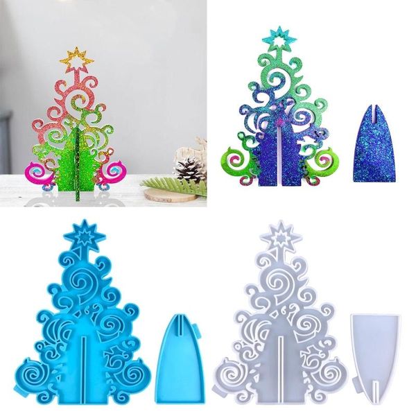 Altro albero di Natale Ornamento in cristallo resina epossidica stampo stampone stoccaggio di gioielli silicone stampo decorazioni artigianali fai -da -te strumento di fusione