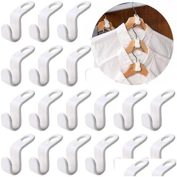 Ganci Rails Appendiabiti Connettore 100Pcs Appendiabiti a cascata Clip per appendere pesanti per armadio Drop Delivery Home Garden H Dhbrx