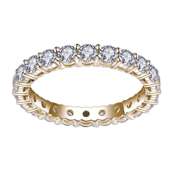 Anelli a grappolo MS-308 Lab Grown Diamond Eternity Ring HPHT 3mm GH SI Gioielli in oro 10K Personalizza