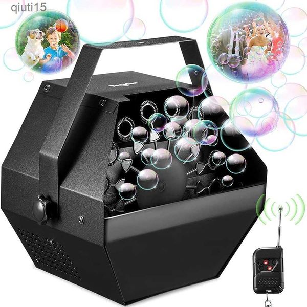 Gun Toys New chegou 60W Stage Bubble Machine Controle remoto para Disco DJ DJ Pub Party Faculdade Efeito Máquina de Bubble Machine T230522