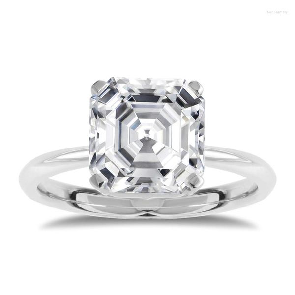 Cluster Rings Cvd Hpht Asscher Lab Growm Diamond Ring 3ct D vs1 18k золота